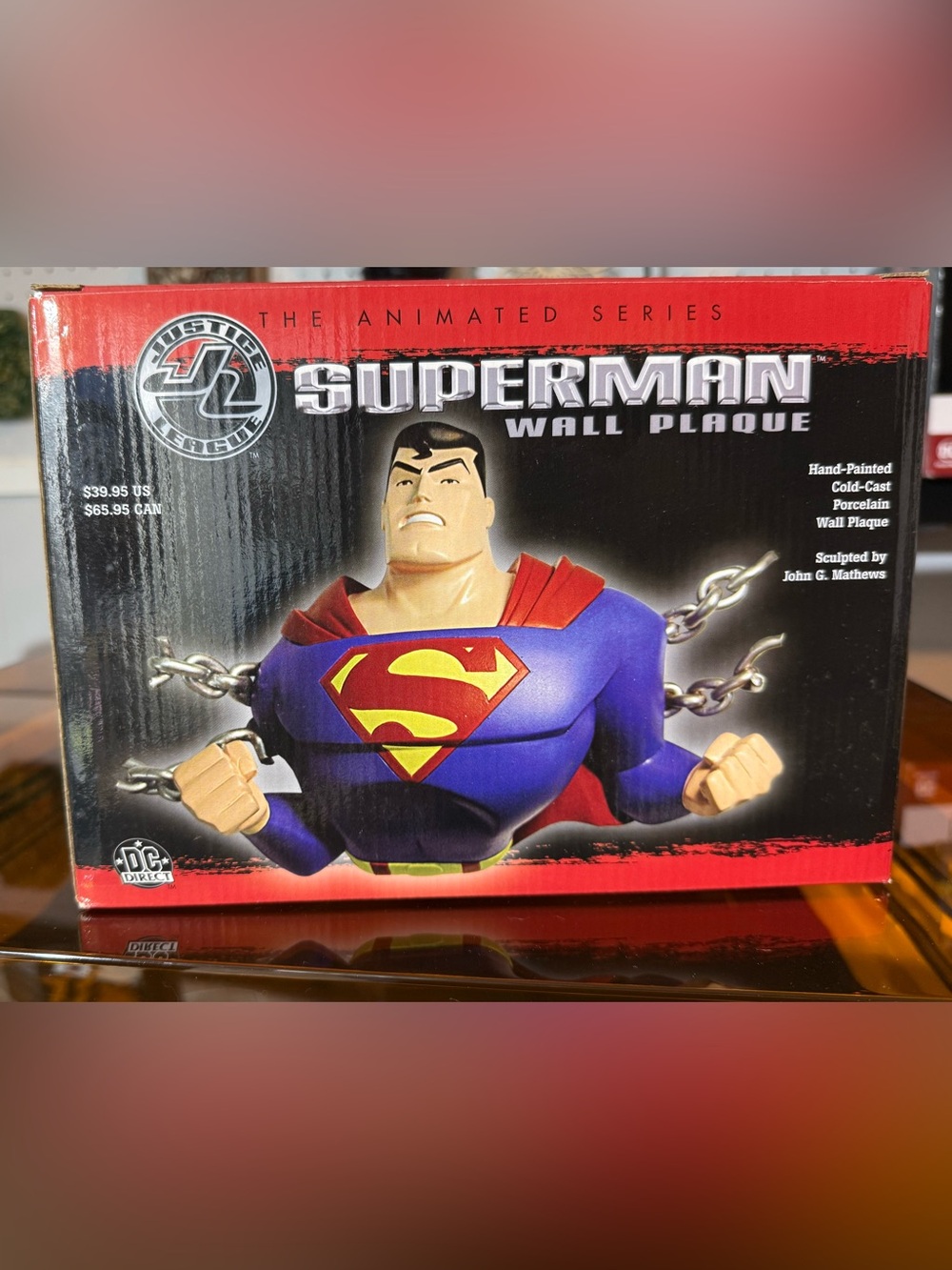 DC Comics Superman Bust Wall Plaque in Blue, Red and Yellow